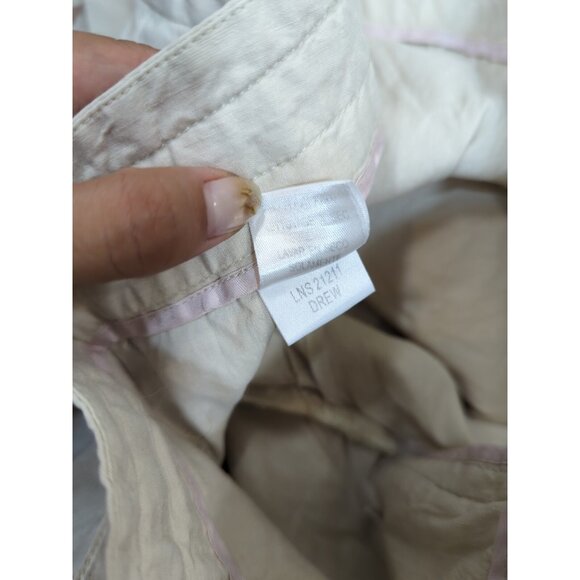 BCBGMAXAZRIA Women's Y2k Vtg Cropped Capri Tan Beige Pants Tie Waist Size 6 - Picture 4 of 9